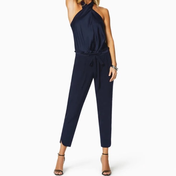 Navy Blue Drawstring Pants - Picture 2 of 3